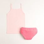 Комплект (майка/трусы) для девочки, цвет розовый, рост 122-128 см 7548682