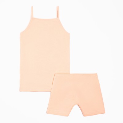 Комплект (майка/трусы) для девочки, цвет розовый, рост 98-104 см