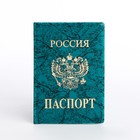 Обложка для паспорта, цвет зелёный - фото 7072655