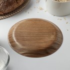 Тарелка Доляна «Заря», d=20 см, дерево, коричневая - Фото 3