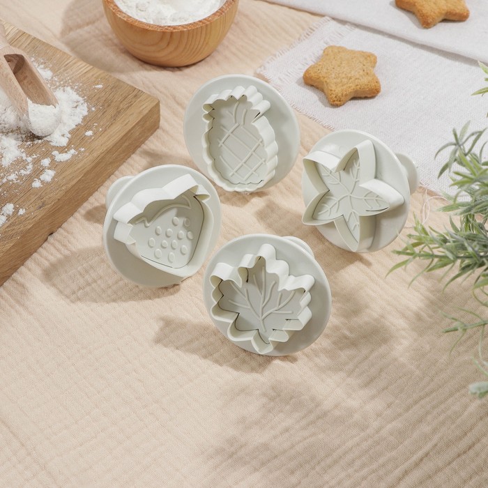 Набор плунжеров кондитерских Доляна «Тропики», 4 шт. - Фото 1