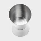 Джиггер Доляна «Металлик», 15/30 мл, нержавеющая сталь, цвет серебристый - Фото 4