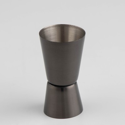 Джиггер Доляна «Металлик», 15/30 мл, нержавеющая сталь, тёмно-серый