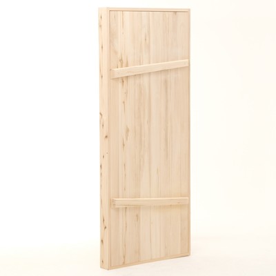 Дверной блок для бани, 190×80см, из липы, на клиньях, массив, "Добропаровъ"