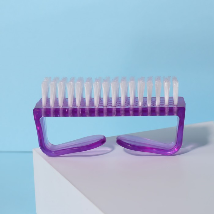 Щётка для маникюра/педикюра «Stay beautiful», 8 × 2,5 см, в PVC - чехле, цвет МИКС 25504