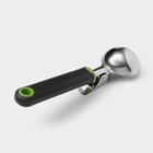 Ложка для мороженого Доляна Lime, 20×5.3 см, чёрно-зелёная - Фото 3