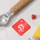 Ложка для мороженого Доляна «Дровосек», нержавеющая сталь, цвет хромированный - Фото 4