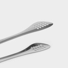 Щипцы кухонные Доляна «Браль», 20.6×12.5×2.2 см, нержавеющая сталь, серебристые - Фото 3