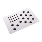 Накладка-подпятник для автоковрика, 22×15, металлическая с креплением - Фото 1