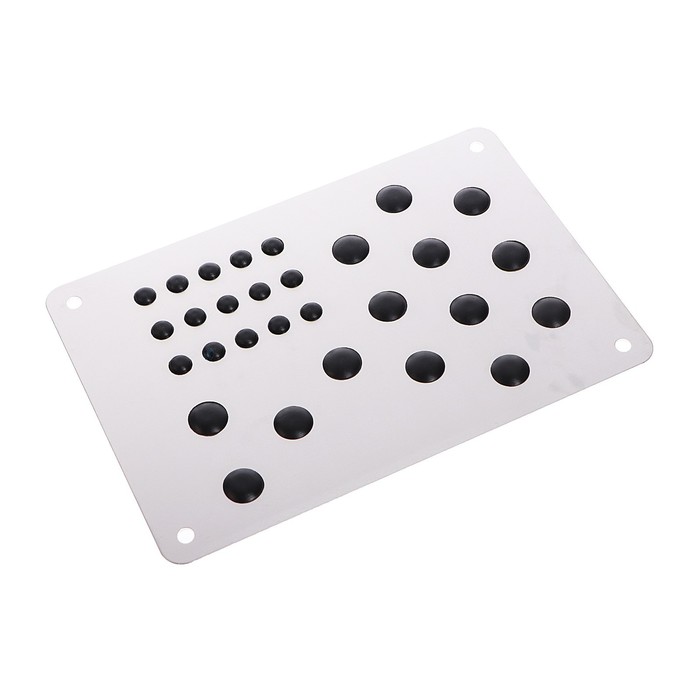 Накладка-подпятник для автоковрика, 22×15, металлическая с креплением - Фото 1