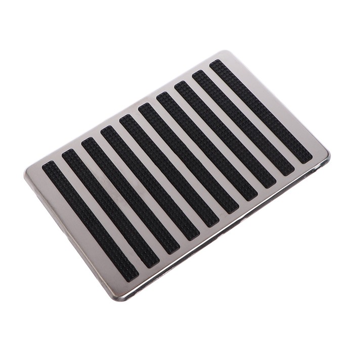 Накладка-подпятник для автоковрика, 24×16, металлическая с креплением - Фото 1