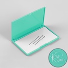 Игольница магнитная, 11×6.5 см, надпись МИКС, бирюзовая - Фото 2