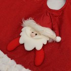 Полянка под ёлку "Сияние полос" Дед Мороз и снежинки, d-60 см, бело-красный - Фото 2