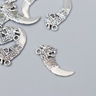 Декор для творчества металл "Клык дракона" серебро G208B831 2,9х1,3 см - Фото 2