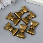 Бусина для творчества металл "Бант" бронза G514B771 1,5х2,3 см - фото 21441198