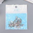 Декор металл для творчества "Ведьма на метле" серебро G039B931 набор 30 шт 1,1х0,9 см - фото 21441209