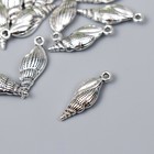 Декор металл для творчества "Ракушка веретено" серебро G182B1094 2,4х0,8 см - фото 318733083