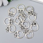 Декор для творчества металл «Филин пузырь», под серебро, 2.2?1.8 см (комплект 12 шт) - фото 50167688