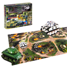 Танковый бой «Военная стратегия», на радиоуправлении, в наборе: защитные сооружения, игровые карточки и поле боя - Фото 1