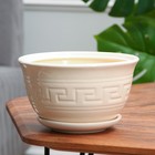 горшок цветочный Меандр №2 2л 14*21см 1сорт белый МИКС - фото 24531366