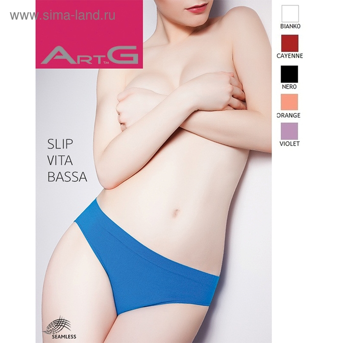 Трусы женские бесшовные ARTG SLIP VITA BASSA (bianco, S/M) - Фото 1