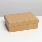 Коробка подарочная складная крафтовая, упаковка, 21 х 15 х 7 см - фото 9349301