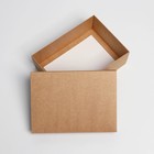 Коробка подарочная складная крафтовая, упаковка, 21 х 15 х 7 см - фото 9349302