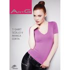 Футболка женская бесшовная ARTG T-SHIRT SCOLLO V MANICA CORTA (bianco, L/XL) - Фото 2