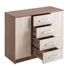 Комод напольный для спальни «Аура», 4 ящика, 2 дверцы, 820×1000×440 мм, цвет ясень шимо тёмный/светлый - Фото 3