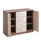 Комод напольный для спальни «Аура», 4 ящика, 2 дверцы, 820×1000×440 мм, цвет ясень шимо тёмный/светлый - Фото 4