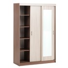 Шкаф – купе «Клик Мебель. Бася БШ – 1», 1400×570×2100 мм, цвет ясень шимо тёмный/светлый - Фото 2