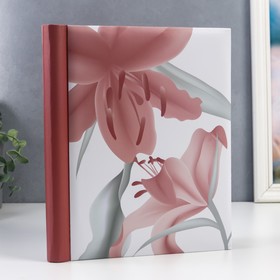 Фотоальбом 30 магнитных листов (60стр) "Розовые цветы" 23х28 см