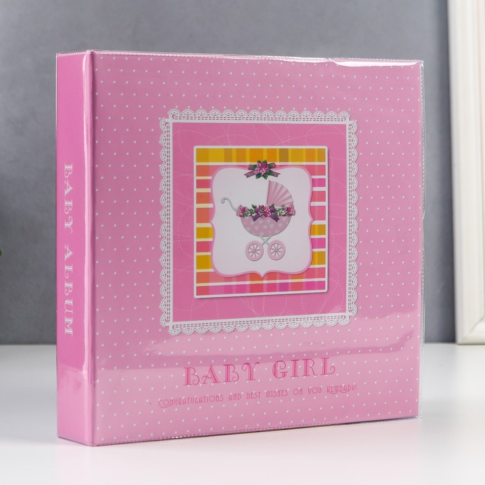 Фотокнига для фото и записей «Малышке», 12 листов для заполнения и 14 листов для 56 фото 10×15 см - Фото 1