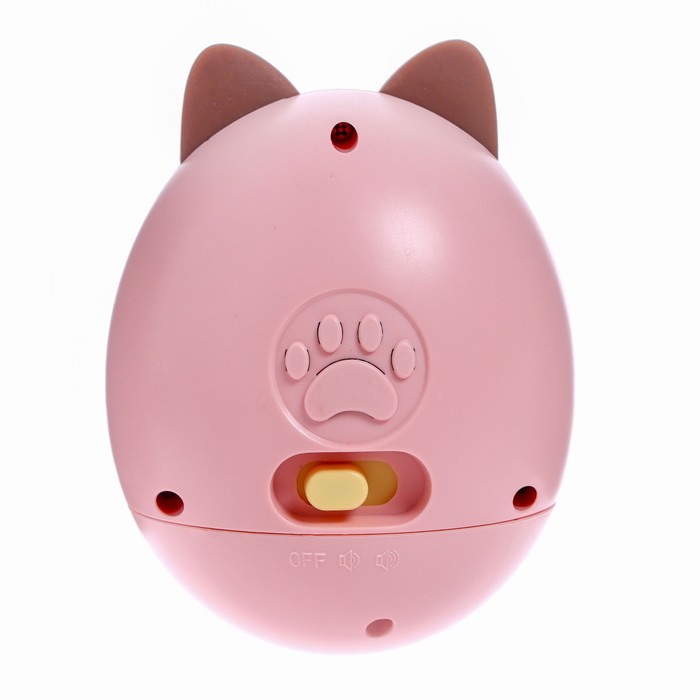 Музыкальная игрушка «Котик-неваляшка», звук, свет, цвет розовый - фото 1907350056