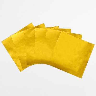 Фольга для конфет 10×10 см 100 шт., золотой
