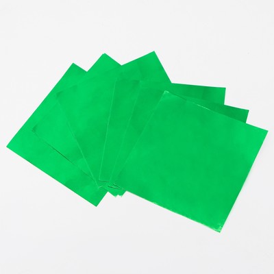 Фольга для конфет 10×10 см 100 шт., зелёный