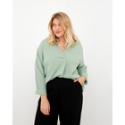 Рубашка женская MIST plus-size,  р.54, зеленый 7349001 - фото 14005538