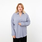 Рубашка женская MIST plus-size,  р.60, серо-голубой 7349014 - фото 9506529