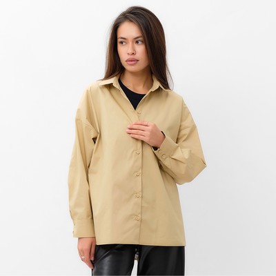 Рубашка женская MIST: Classic Collection, размер 50, бежевая