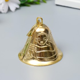 Колокольчик металл 'Пегас и будда' золото 5,5х6х6 см