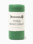 Плед флисовый «Экономь и Я», 150×180 см, 160 г/м², зелёный - Фото 6