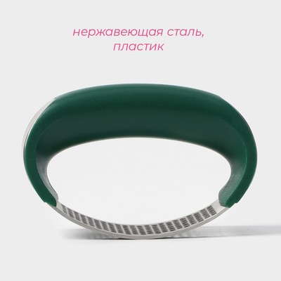 Пресс для чеснока Доляна «Эсмиральда», нержавеющая сталь, зелёный