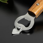 Нож консервный Доляна «Дровосек», нержавеющая сталь, цвет коричневый - фото 49177253