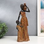 Сувенир полистоун "Мама с дочкой, с вазой" 35х14 см - фото 9506860