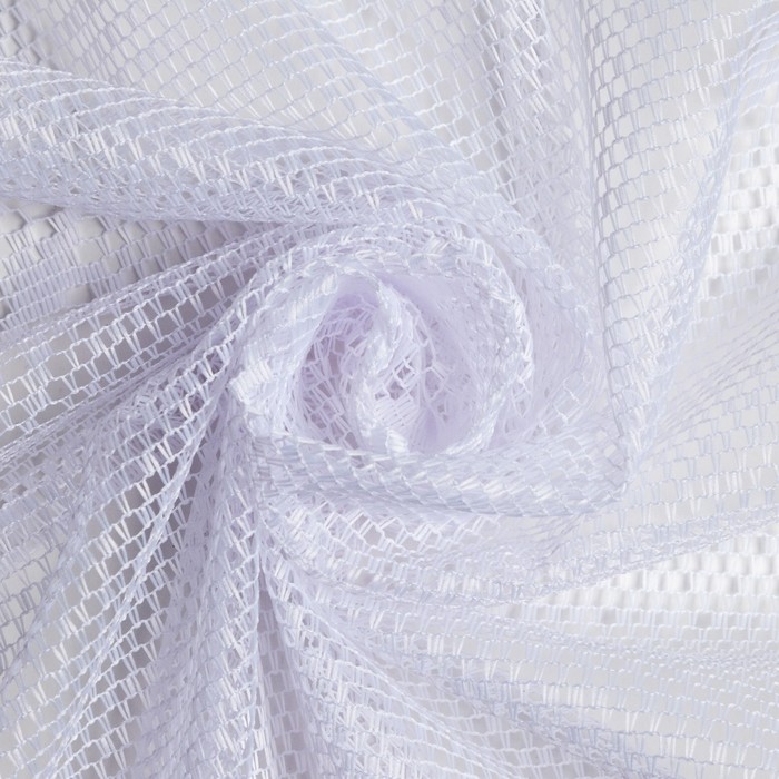 Штора на шторной ленте, размер 250х165 см, цвет белый, 100% полиэстер - фото 1901505421