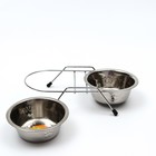 Набор из 2 рельефных мисок на подставке, 2 х 350 мл - Фото 2