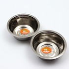 Набор из 2 рельефных мисок на подставке, 2×450 мл - Фото 3