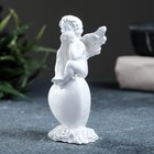 Фигура "Ангел сидит на сердце" перламутровый, 4х9х3см - Фото 2