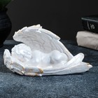 Фигура "Ангел спящий в крыльях" перламутровый, 14х12х6см - фото 3708082