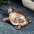 Фигура "Черепаха" бронза, 6х7х6см - фото 6517715